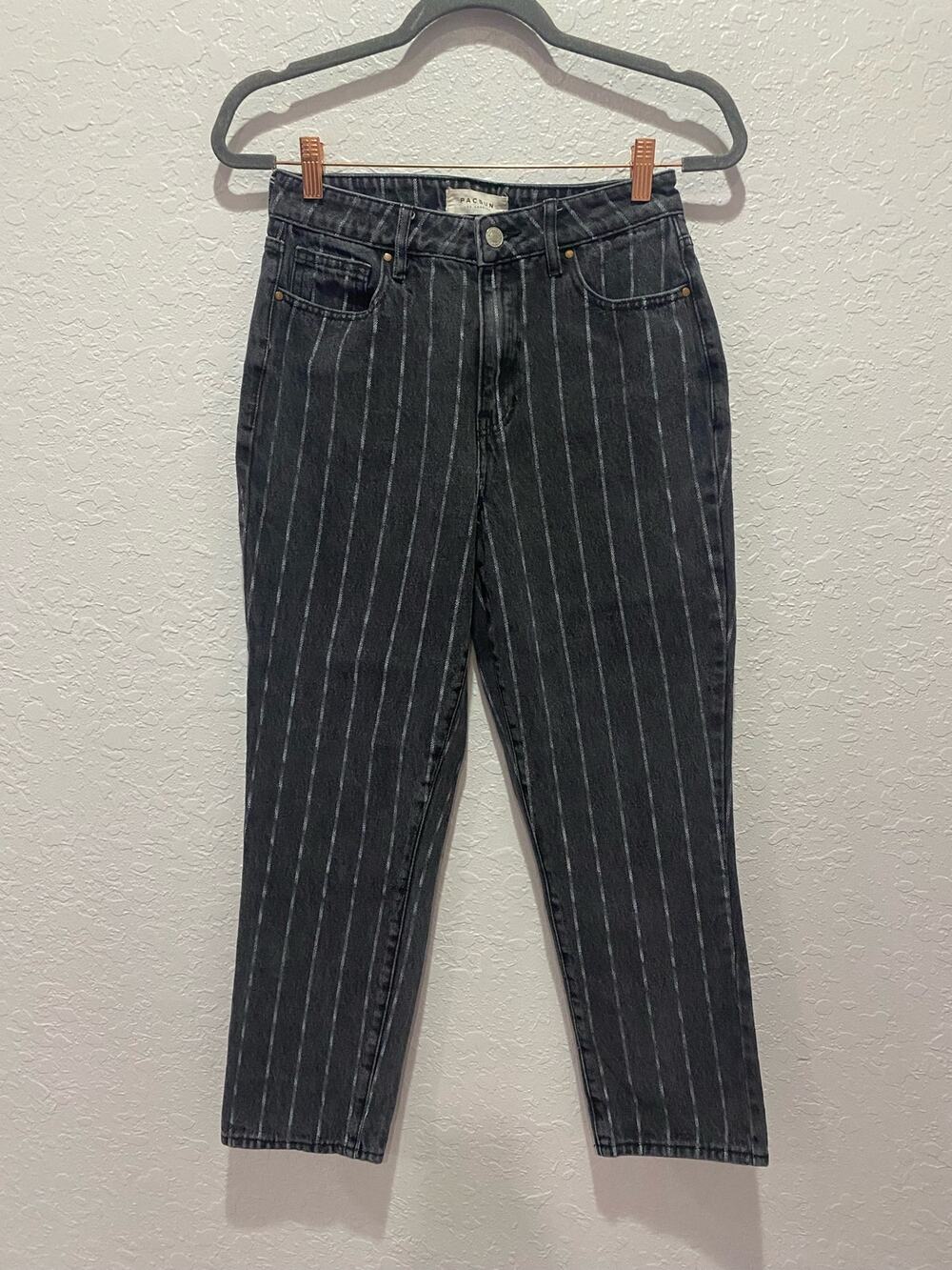 Pacsun Striped Straight Leg Mom Jeans Size 27